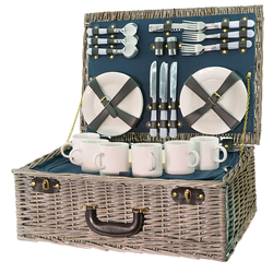 Smak Picknickkorb aus Weiden Picknick-Set für 6 Personen