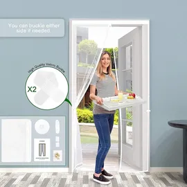 luxuskollektion Fliegengitter Tür 80 x 220 cm Weiß