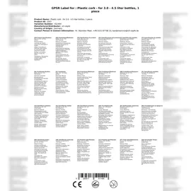 ich-zapfe Kunststoff-Lamellen-Korken für 3,0 - 4,5 Liter Flaschen / 1 Stück