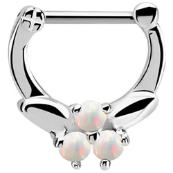 Nasenpiercing ADELIA ́S "Piercing  Nasenpiercing", Damen, weiß, Silber 925 (Sterlingsilber), modisch, Piercings, mit 316l Stahlstab als Verschluss Clicker
