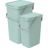 Vidaathome.de Q-SYSTEMA Abfalleimer-Set 12 Liter + 25 Liter –