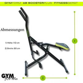 Gymform Gymform® Fitnessgerät für Zuhause klappbar - Trainingsgerät Ab Booster Plus