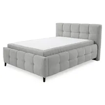 Harper Polsterbett 140 x 200 cm Hellgrau