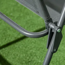 Outsunny Bistro-Set 3-teilig aus Metall Wetterfest Gartenmöbel Set mit Glastisch