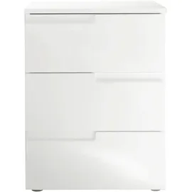 MID.YOU Nachtschrank, Weiß, Weiß, Holzwerkstoff, 3 Schubladen, 46.2x60.9x40 cm, Schlafzimmer, Nachttische