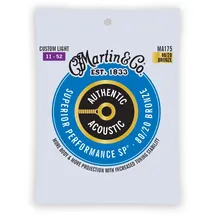 Martin Akustikgitarrensaiten, Superior Performance Custom Light 11-52, 80/20 Bronze (MA175)