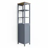 Vicco Bianco Hochschrank 40 x 160 cm Grau Holz