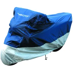 VECTOR Innen-/Außenschutzhülle für Motorrad/Roller - Blau/Silber - XL, silber