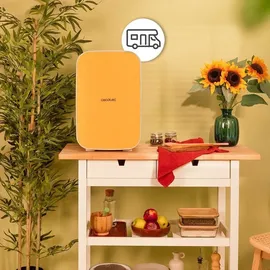 Cecotec Bahamas Pat 2 Mini-Kühlschrank 25 l 12V-220V 850 mm hoch Gelb