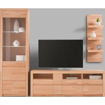Home Affaire Wohnwand Silkeborg, (Set, 3-St), teilmassives Holz braun