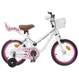 vidaXL Kinderfahrrad 12 Zoll RH 0 cm weiß
