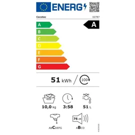 Cecotec DressCode 10800 Inverter Waschmaschine Steel (10 kg, 1400 U/min)