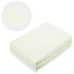 EXKLUSIV HEIMTEXTIL Jersey Spannbettlaken Doppelpack 200 x 220 cm Naturweiß