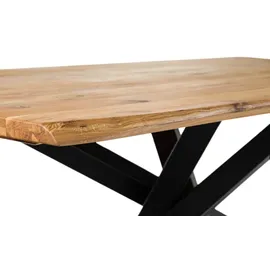 Massivmoebel24 SEATTLE Esstisch #02 200x100 Mikado-Beine Wildeiche braun