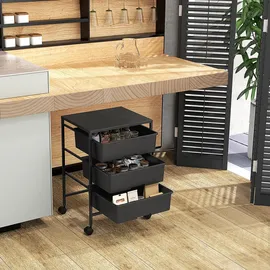 Homcom Rollwagen, Stahl, Kunststoff