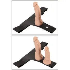 You2Toys 4-teiliges Strap-on-Set inklusive RC-Vibrator und 2 Dildos, hautfarben hell