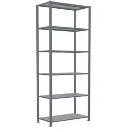 Schulte Lagertechnik Fachbodenregal Stahl 2500 x 1000 x 500 mm verzinkt 6 Fachböden