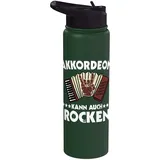 Akkordeon Rockt Handharmonika Rocker Sprüche Akkordeon Stainless Steel Insulated Water Bottle