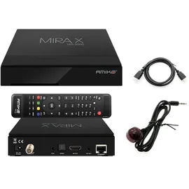 AMIKO Mira X HiS-2000 DVB-S2X HEVC Sat Receiver Satellite TV Linux 2X USB 2.0 100Mbps Ethernet Hdmi Multi Stream