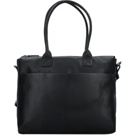 GREENBURRY Fiorentina Aktentasche Leder 39 cm Laptopfach schwarz