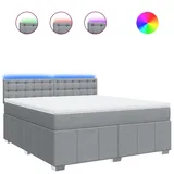 vidaXL Boxspringbett 180 x 200 cm Hellgrau