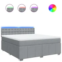 vidaXL Boxspringbett 180 x 200 cm Hellgrau