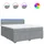 vidaXL Boxspringbett 180 x 200 cm Hellgrau