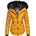 Damen Designer Steppjacke Winter Jacke mit edler Kunstpelz Kapuze