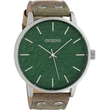 Oozoo Herren Armbanduhr Timepieces Analog Leder camouflage grün UOC10460