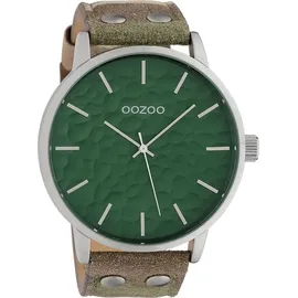 Oozoo Herren Armbanduhr Timepieces Analog Leder camouflage grün UOC10460