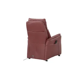 Hukla Relaxsessel Pascal Leder 77 x 115 x 90 cm Rot elektrisch, drehbar
