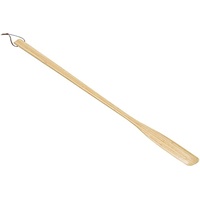 Schuhlöffel lang 55 cm aus Holz stabil für Groß & Klein - Schuhanzieher aus Bambus handgefertigt - bequem mit langem Griff für Damen, Herren & Kinder