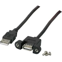 Microconnect USBAAF1PANEL05 USB Kabel 0,5 m, USB 2.0), USB A Schwarz