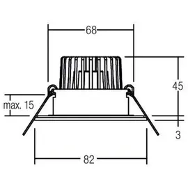Brumberg Einbau-Downlight 1er rund