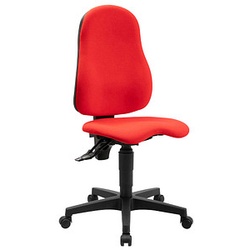 Topstar Bürostuhl Ortho Point, PO90G21 Stoff rot, Gestell schwarz