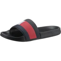 Tommy Hilfiger Rubber TH FLAG POOL Slide Badelatschen, Schwarz