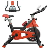 Dskeuzeew Heimtrainer fahrrad für zuhause Hometrainer fahrrad den mit leise Magnetischem Widerstand und Pulssensor mit 150 kg belastbar spinning bike indoor 12kg Schwungrad