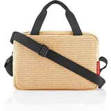 Reisenthel coolerbag-to-go Raffia Black - Kleine Lunch-Kühltasche zum Umhängen –Ideal für Picknicks, das Büro und unterwegs