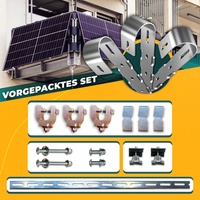 Solarmodul Balkongeländer Rund Edelstahl PV Montagesystem Befestigung Set
