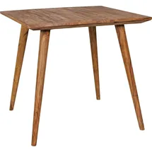 KADIMA DESIGN Retro Landhausstil Esstisch Massivholz - Braun, Handgefertigt, 80x80x76 cm,