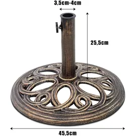 Costway Schirmständer Gusseisen 38/48 mm Bronze
