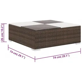 vidaXL Garten-Lounge-Set 6-tlg. braun