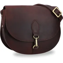 Gusti Umhängetasche Leder - Wiebke Damen Handtasche Abendtasche kleine Ledertasche Vintage Rot Leder - S