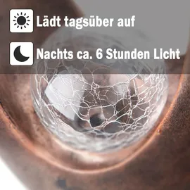 bmf-versand Solarleuchte Garten 2er Set 47 cm Solarlampe Außen Leuchte Solar