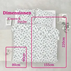 Bestlivings Bettwäsche 2-tlg. - Baumwolle, 155x220cm + 80x80cm Set, Bettbezug, Schlafkomfort Bettgarnitur mit Reißverschluss - Wendebettwäsche