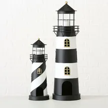 Boltze Laterne Metall H 46-73 cm 2er Set schwarz