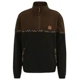 Iriedaily Monte Noe Troyer Half-Zip Fleece Pullover dark coffee Gr. M