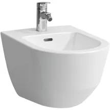 Laufen PRO Wand-Bidet, 1 Hahnloch, 360x530mm, mit seitliches Loch für Wasseranschluss, H8309527163041, Farbe: Schwarz Matt
