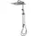 PaulGurkes Aufputz Regendusche Brausegarnitur eckig 40cm XXL Dusch Set