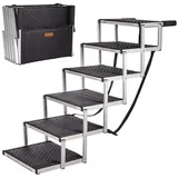 ONVAYA® Hundetreppe faltbar | 6 Stufen | Hunderampe | Einstieghilfe für Autos
